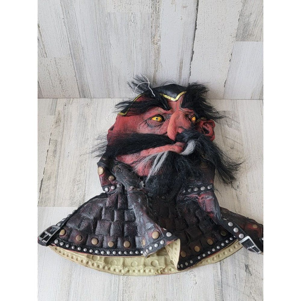 Mario chiodo studios 2004 devil mask rubber red face hair Halloween costume scar